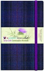 WAVERLEY THISTLE TARTAN CLOTH HARDBACK LARGE COMMONPLACE NOTEBOOK/JOURNAL