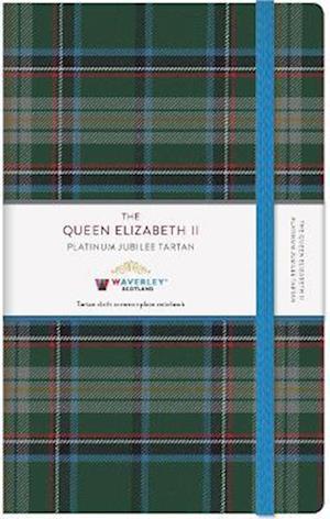 The Queen Elizabeth II Platinum Platinum Jubilee Tartan Cloth Large Notebook