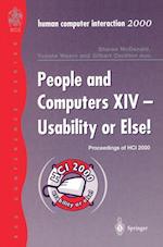 People and Computers XIV — Usability or Else!