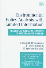 Environmental Policy Analysis With Limited Information