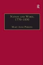 Nation and Word, 1770–1850