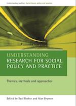 Understanding Research for Social Policy and Practice