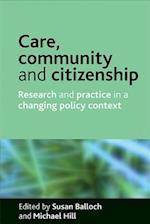 Care, community and citizenship