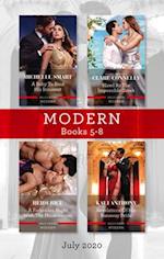 Modern Box Set 5-8 July 2020/A Baby to Bind His Innocent/Hired by the Impossible Greek/A Forbidden Night with the Housekeeper/Revelations of