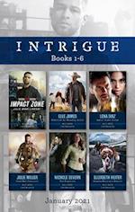 Intrigue Box Set Jan 2021/Impact Zone/Homicide at Whiskey Gulch/Agent Under Siege/Dead Man District/The Fugitive/Alaska Mountain Rescue