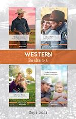 Western Box Set Sept 2021/The Most Eligible Cowboy/Falling for the Lawman/Last-Chance Marriage Rescue/The Rebel Cowboy's Baby