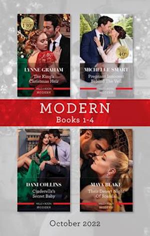 Modern Box Set 1-4 Oct 2022/The King's Christmas Heir/Pregnant Innocent Behind the Veil/Cinderella's Secret Baby/Their Desert Night of Scandal