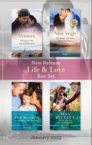 Life & Love New Release Box Set Jan 2023/Falling for Her Secret Billionaire/Caribbean Contract with Her Boss/Single Mum's New Year Wish