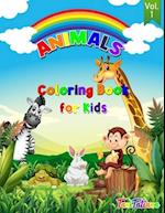 Animals Coloring Book For Kids Vol. 1 