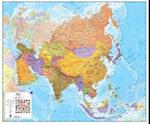 Asia political wall map paper