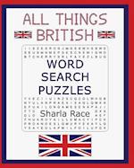 All Things British Word Search Puzzles