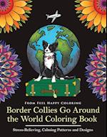 Border Collies Go Around the World Coloring Book