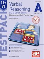 11+ Verbal Reasoning Year 5-7 GL & Other Styles Testpack A Papers 9-12