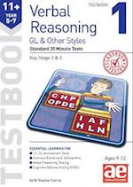 11+ Verbal Reasoning Year 5-7 GL & Other Styles Testbook 1