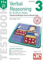 11+ Verbal Reasoning Year 5-7 GL & Other Styles Testbook 3