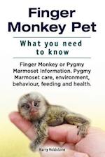 Finger Monkey Pet. What You Need to Know. Finger Monkey or Pygmy Marmoset Information. Pygmy Marmoset Care, Environment, Behaviour, Feeding and Health