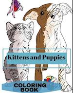 Kittens and Puppies Colouring Book