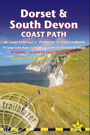 Dorset and South Devon Coast Path - guide and maps to 48 towns and villages with large-scale walking maps (1:20 000)