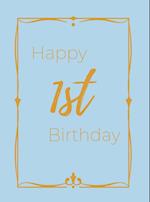 Happy 1st Birthday Guest Book (Hardcover)