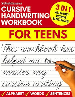 Cursive handwriting workbook for teens