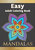 Large Print Easy Adult Coloring Book MANDALAS