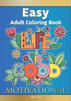 Large Print Easy Adult Coloring Book MOTIVATIONAL