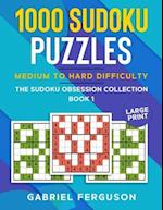 1000 Sudoku Puzzles Medium to Hard difficulty 