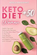 Keto Diet for Women + 50: Useful Tips and Delectable Recipes. A 21-Day Keto Meal Plan to Burn fat, Lose Weight, Heal Your Body, and Regain Confidence 