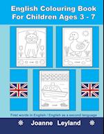 English Colouring Book For Children Ages 3-7