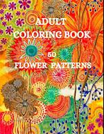 50 Flower Patterns Coloring Book