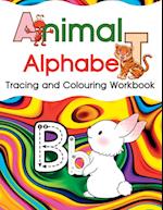 Animal Alphabet: Tracing and Colouring Workbook 