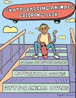 Skateboarding Animals Coloring Book