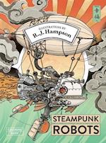 Steampunk Robots Coloring Book 