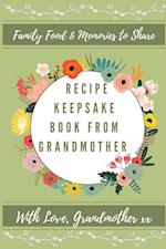 Recipe Keepsake Book From Grandmother