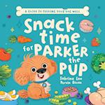 Snack time for Parker the Pup: A Guide to Feeding Your Dog Well. 