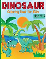 Dinosaur Coloring Book for Kids Ages 4-8