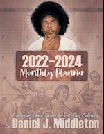 2022-2024 Monthly Planner: Colorable Three-Year Black History Calendar 