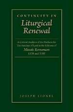 Lionel, J:  Continuity in Liturgical Renewal