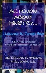 All I Know About Ministry...I Learned In Junior High
