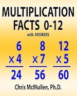 Multiplication Facts 0-12 with Answers: Improve Your Math Fluency Worksheets 