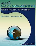 Math Mammoth Grade 7 Skills Review Workbook Answer Key 