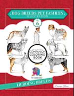 Dog Breeds Pet Fashion Illustration Encyclopedia Coloring Companion Book