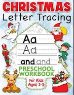 Christmas Letter Tracing Preschool Workbook for Kids Ages 3-5