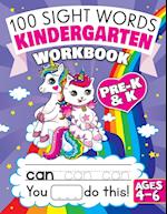 100 Sight Words Kindergarten Workbook Ages 4-6