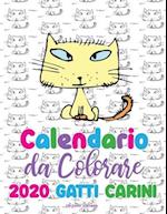 Calendario da colorare 2020 gatti carini (edizione italiana)