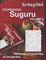 Krazydad Stupendous Suguru Volume 8: 108 Puzzles of Unusual Size 