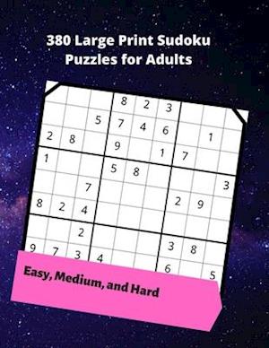 380 Large Print Sudoku Puzzles for Adults: easy to hard puzzles to challenge your brain