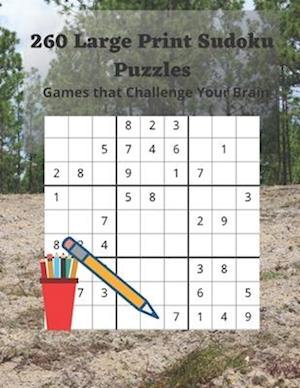 260 Large Print Sudoku Puzzles: Games that Challenge Your Brain