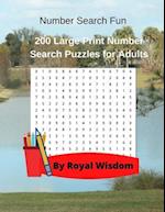 Number Search Fun: 200 Large Print Number Search Puzzles for Adults 