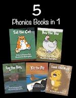 5 Phonics Books in 1: Short Vowel Sounds 